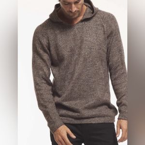 Men's Cozy Knit Hoodie in Brown